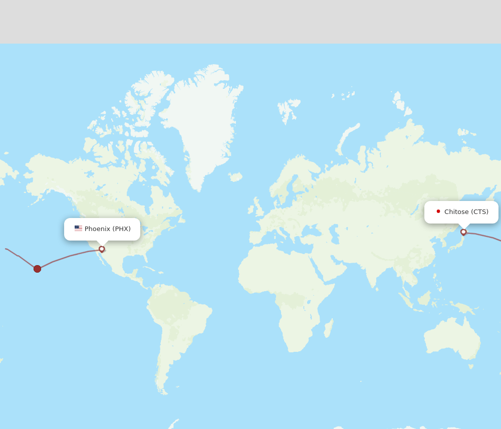 PHX-CTS flight routes