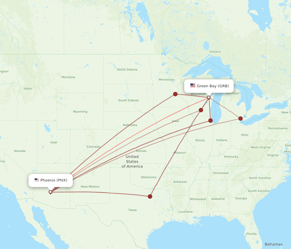 PHX-GRB flight routes