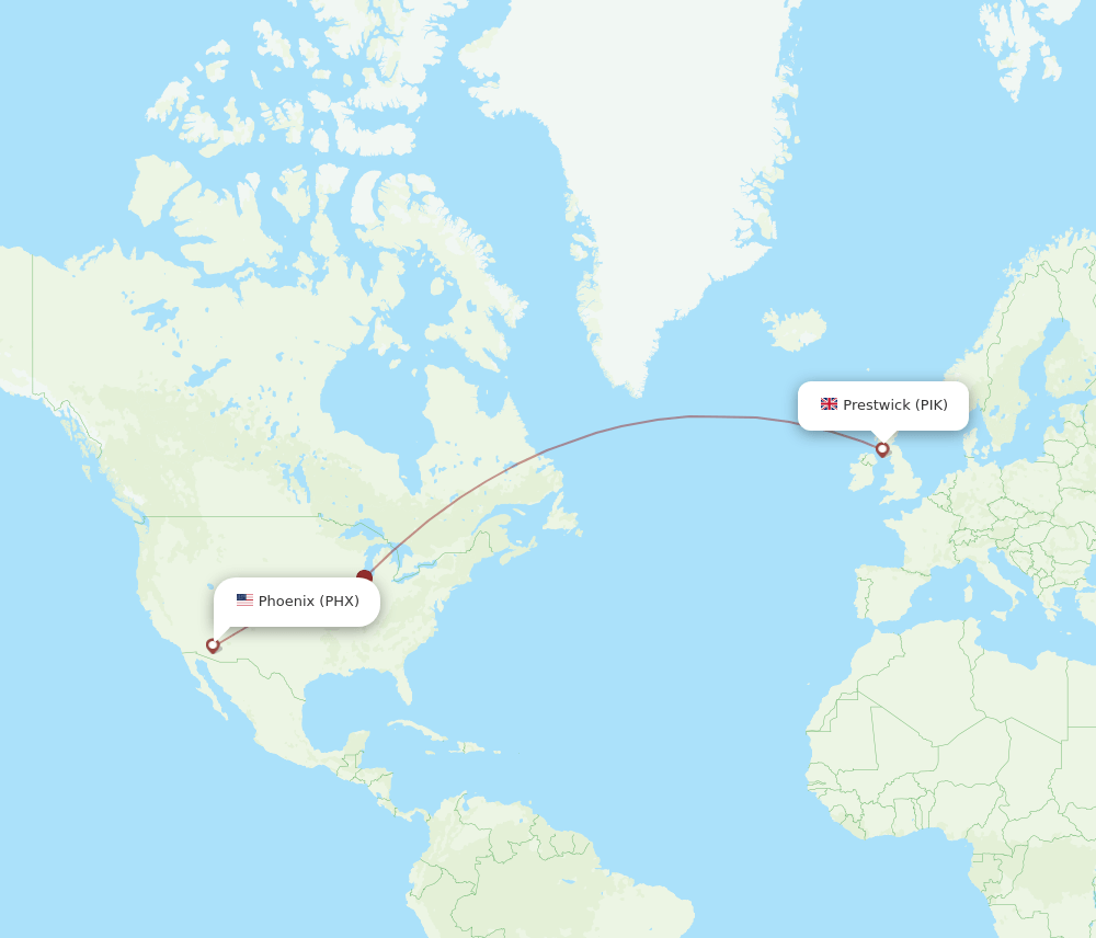 PHX-PIK flight routes
