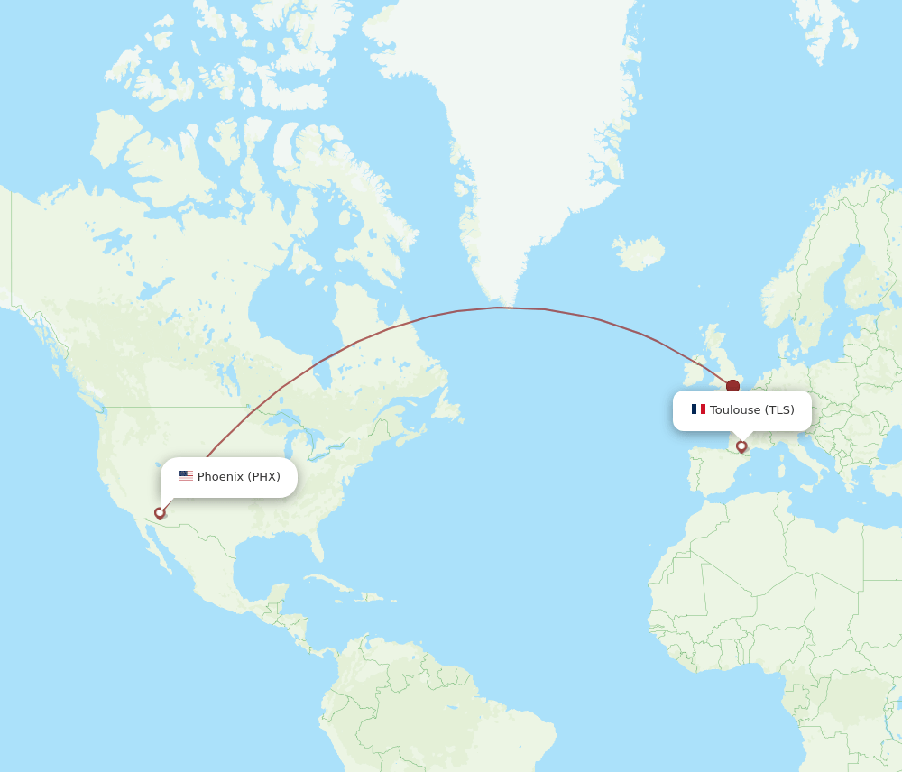 PHX-TLS flight routes