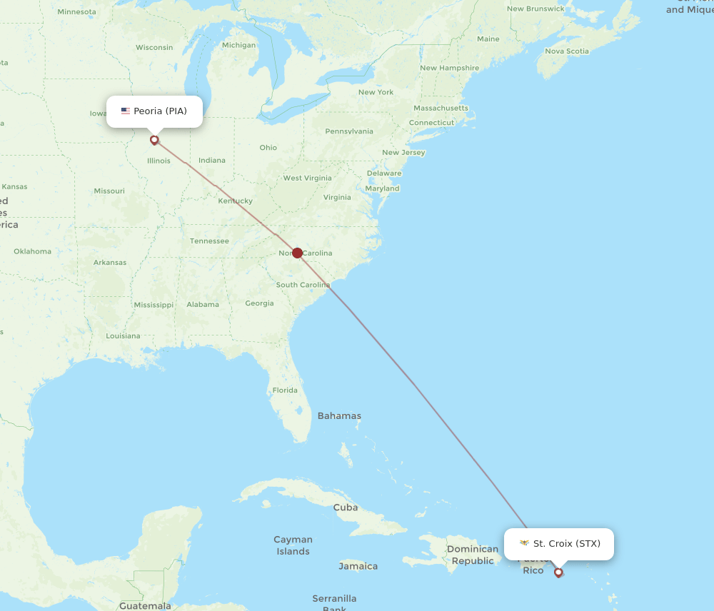 PIA-STX flight routes