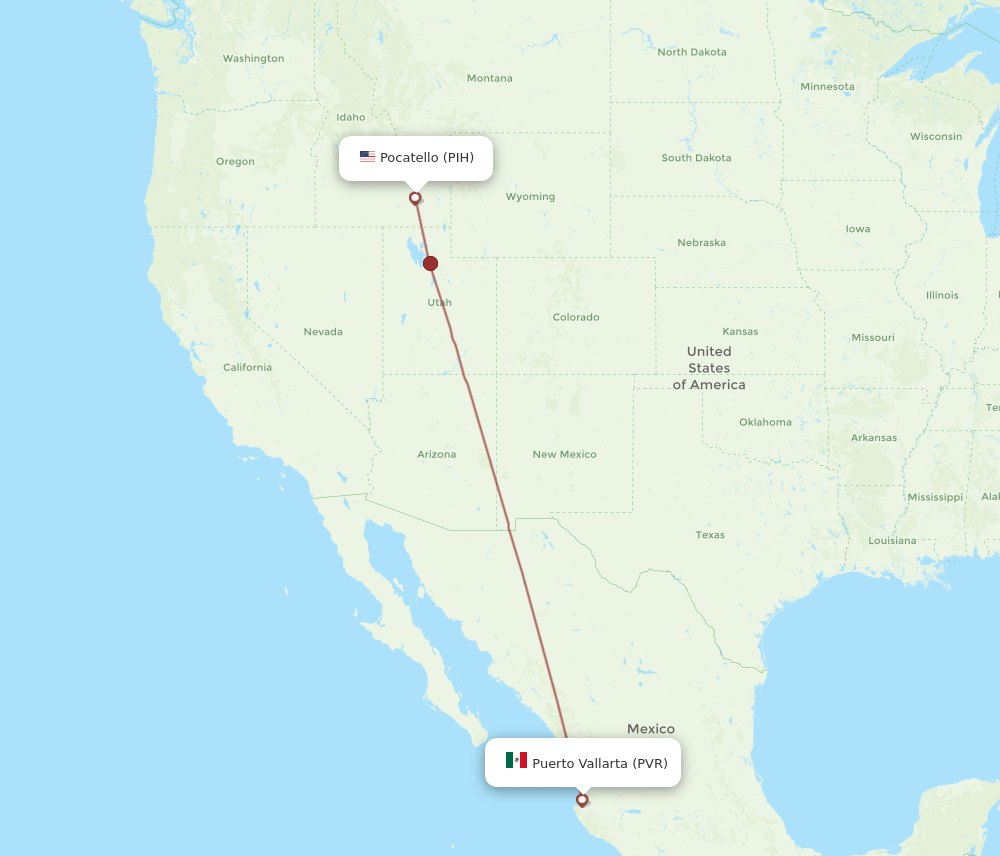 PIH-PVR flight routes