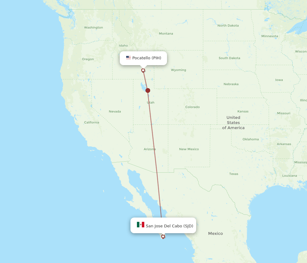 PIH-SJD flight routes
