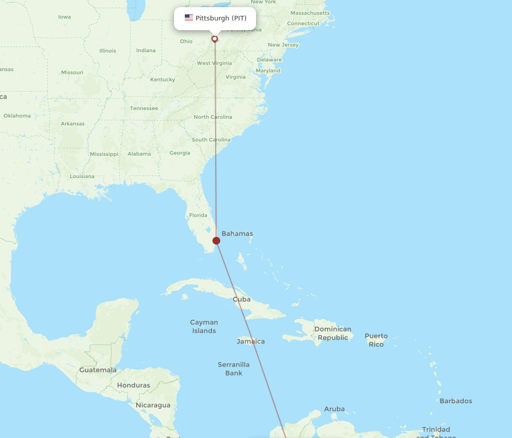 PIT-BGA flight routes