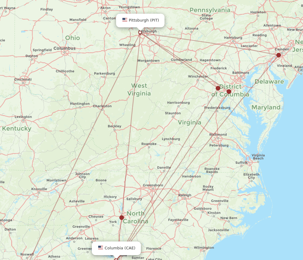 PIT-CAE flight routes
