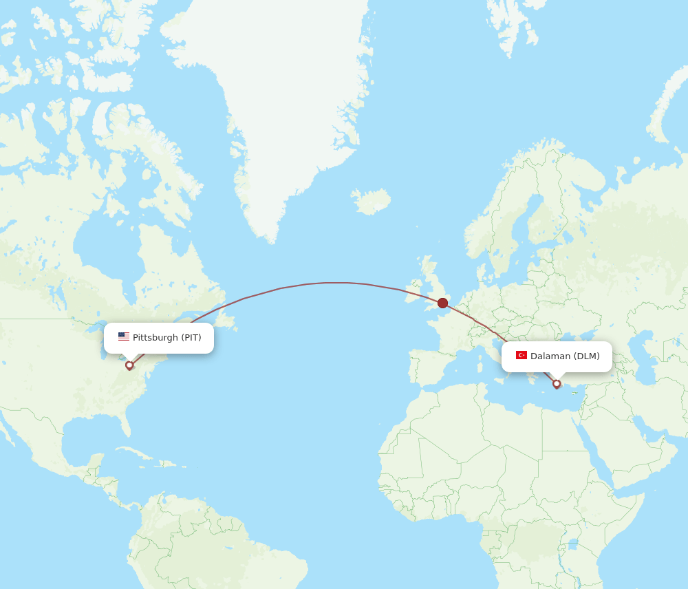 PIT-DLM flight routes