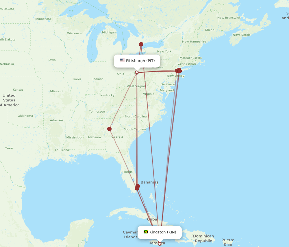 PIT-KIN flight routes