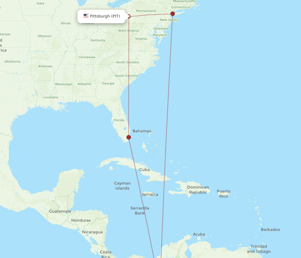 PIT-PEI flight routes