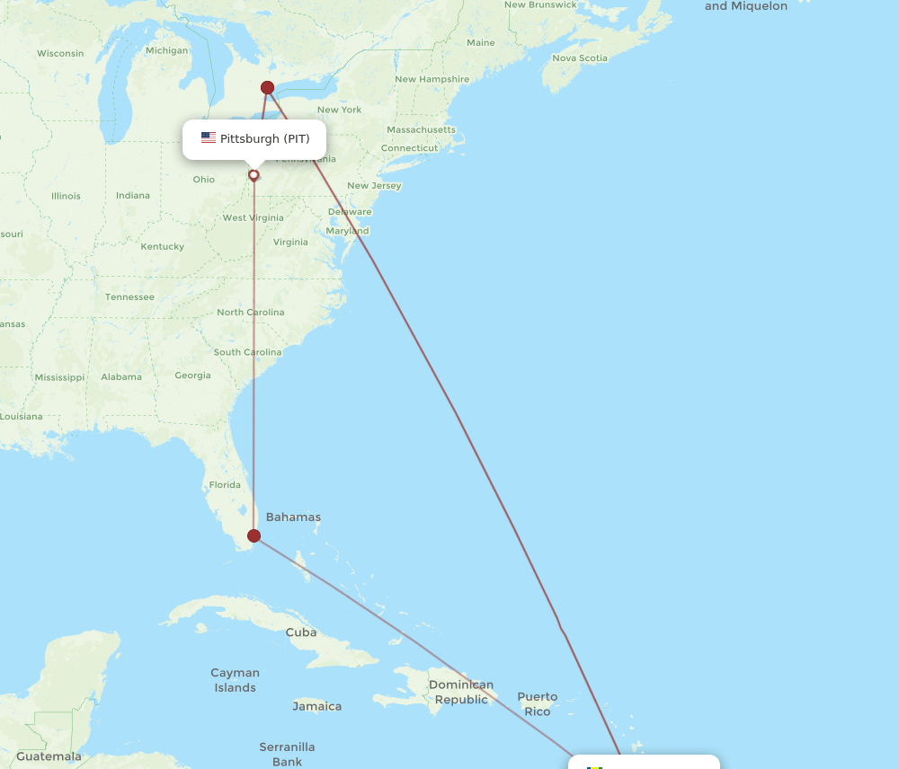 PIT-SVD flight routes