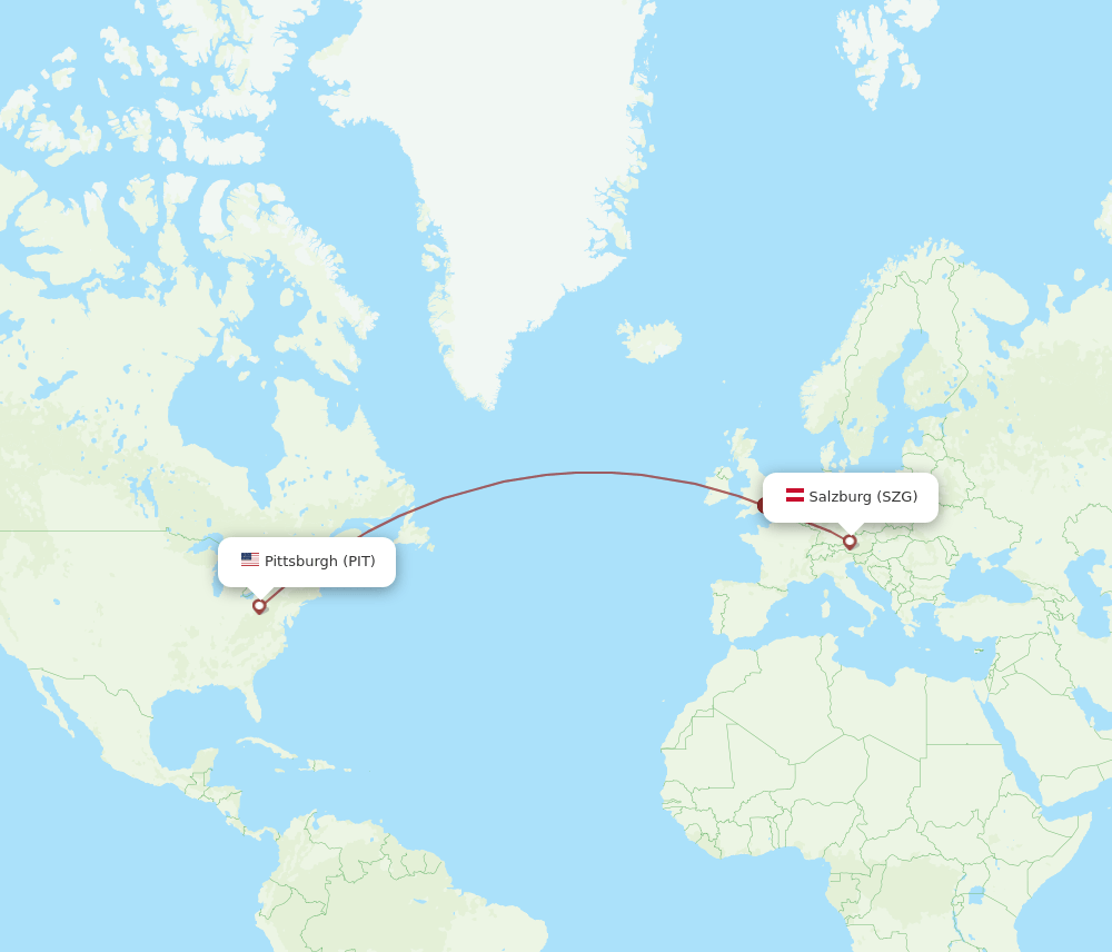 PIT-SZG flight routes