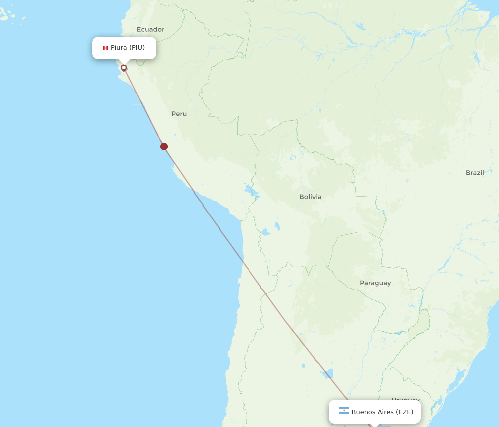 PIU-EZE flight routes