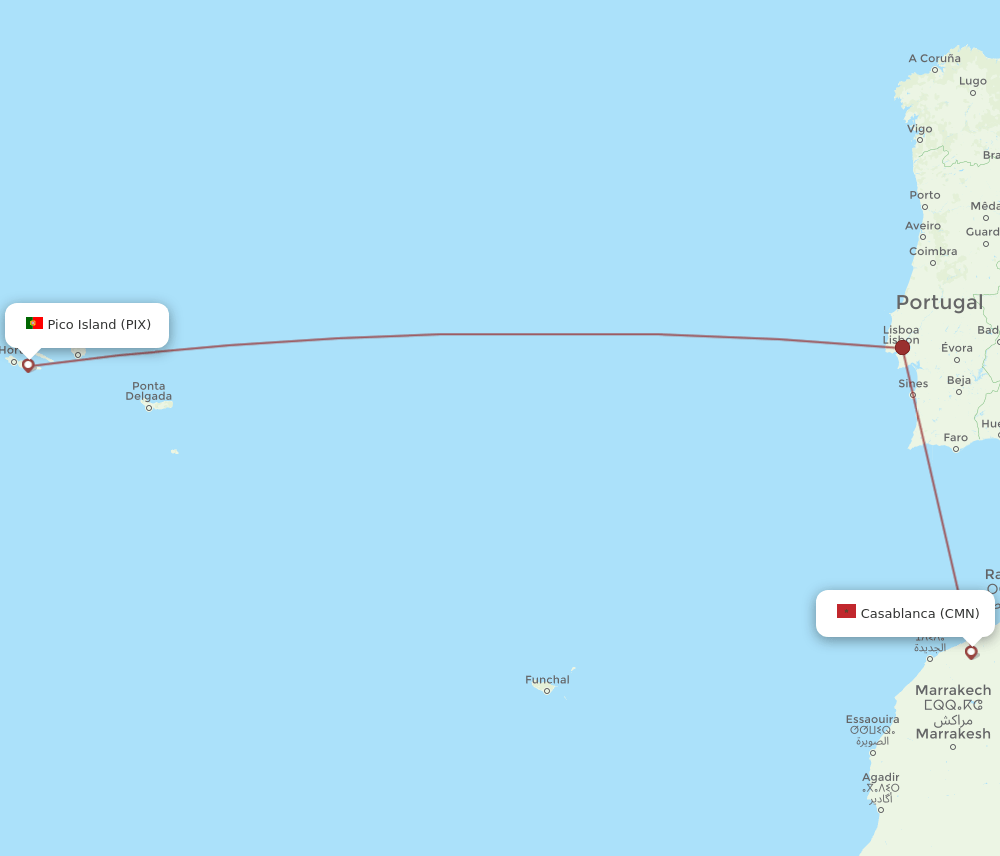 PIX-CMN flight routes