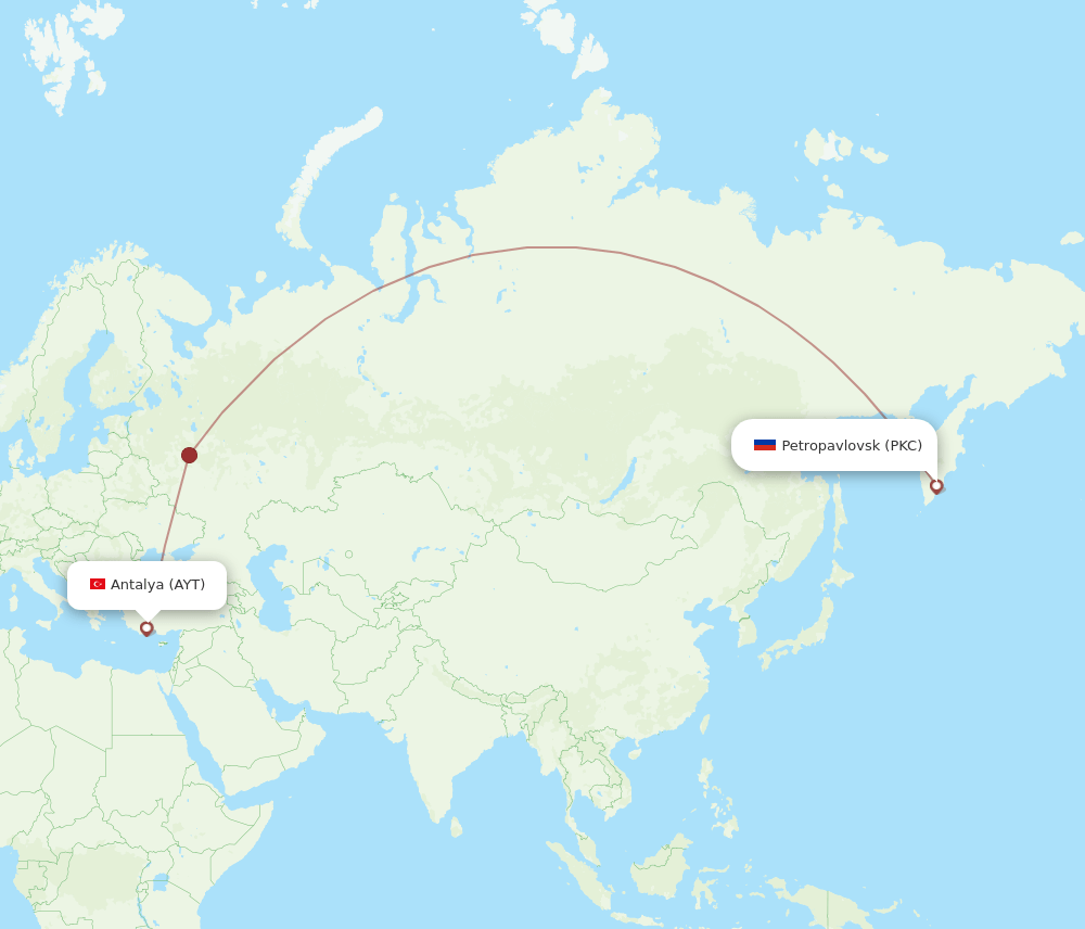 PKC-AYT flight routes