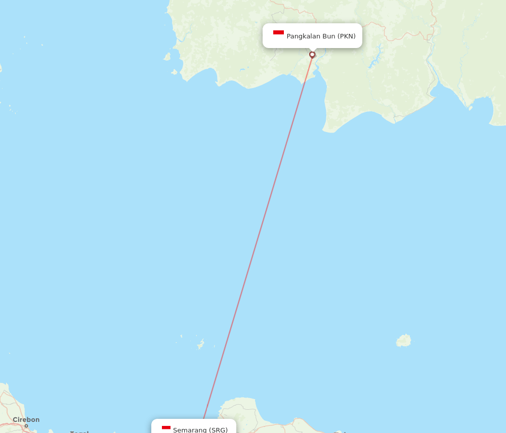 PKN to SRG flights and routes map