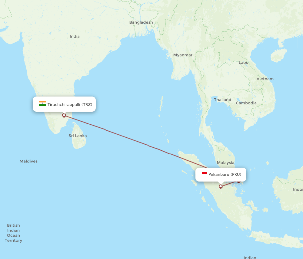 PKU-TRZ flight routes