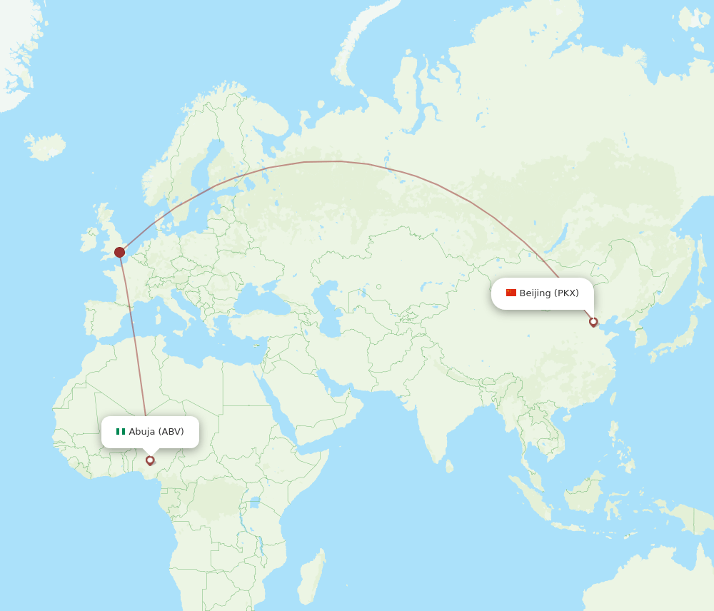 PKX-ABV flight routes