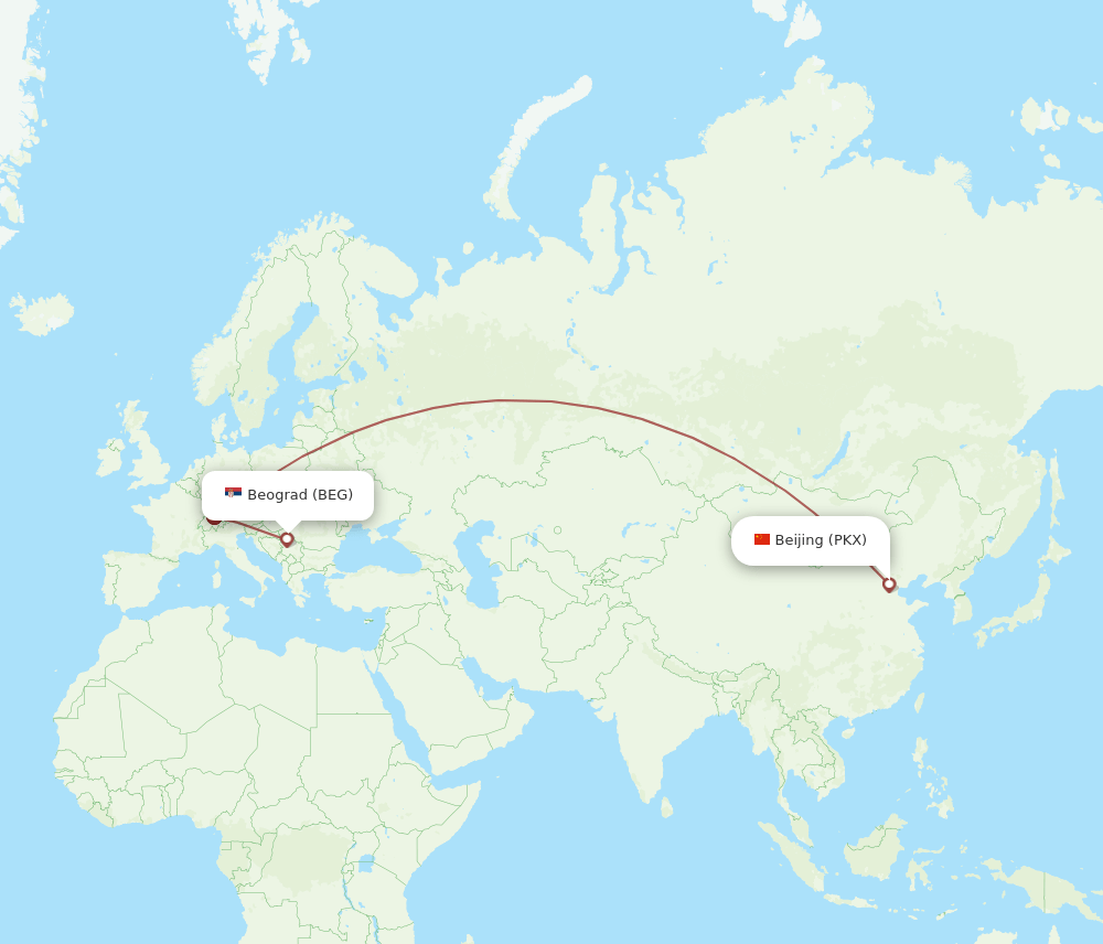 PKX-BEG flight routes