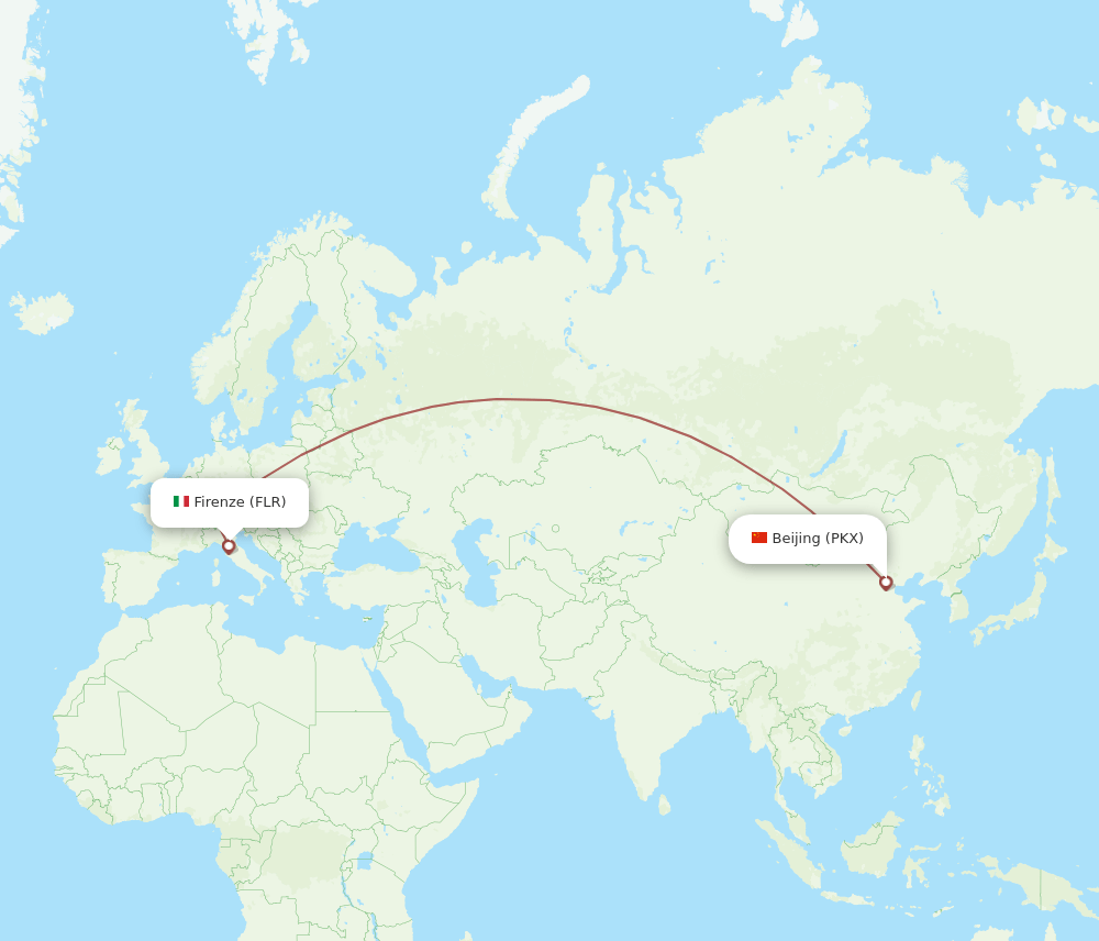 PKX to FLR flights and routes map