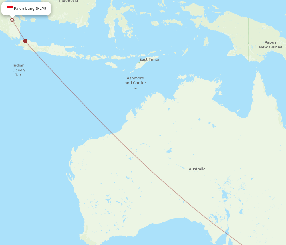 PLM to MEL flights and routes map