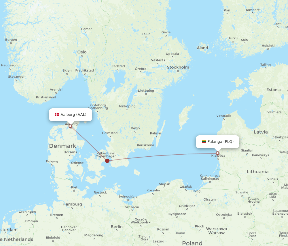 PLQ-AAL flight routes