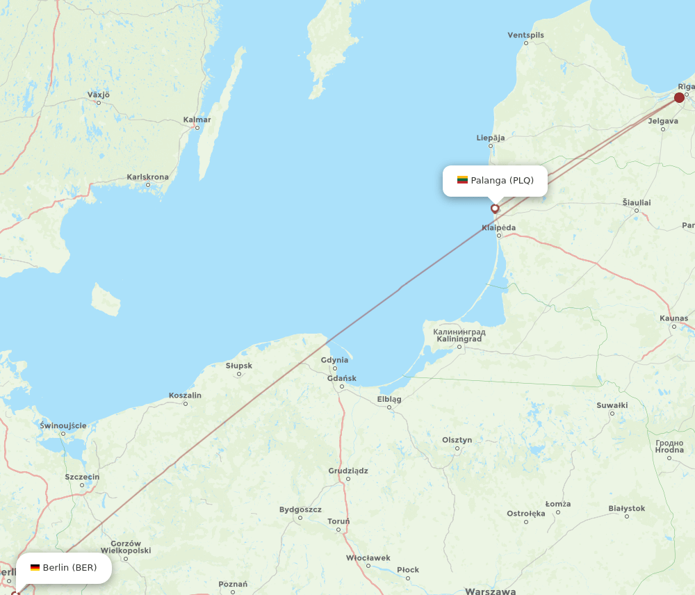 PLQ-BER flight routes
