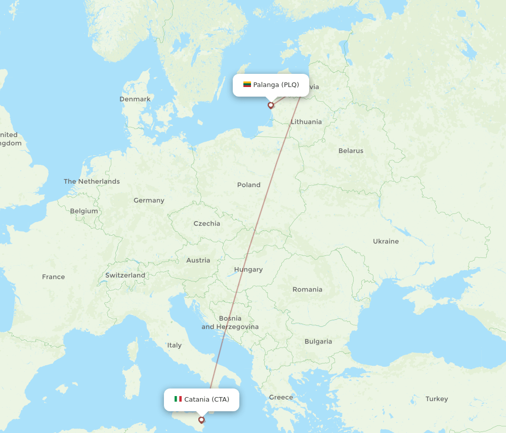 PLQ-CTA flight routes