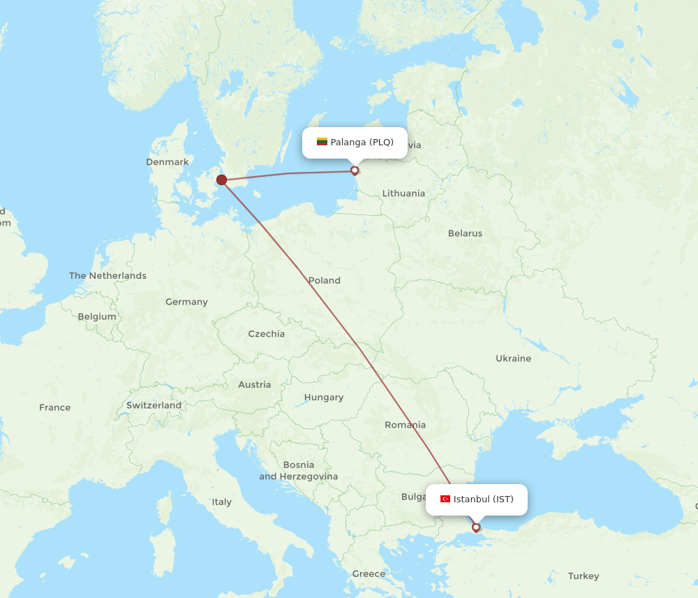 PLQ-IST flight routes