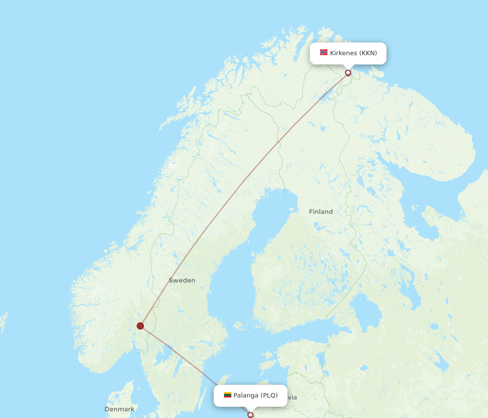 KKN to PLQ flights and routes map