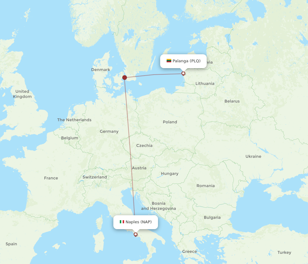 PLQ-NAP flight routes