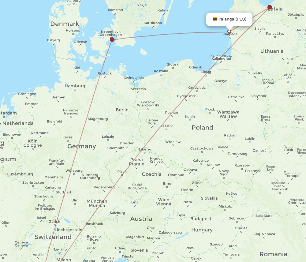 PLQ-NCE flight routes