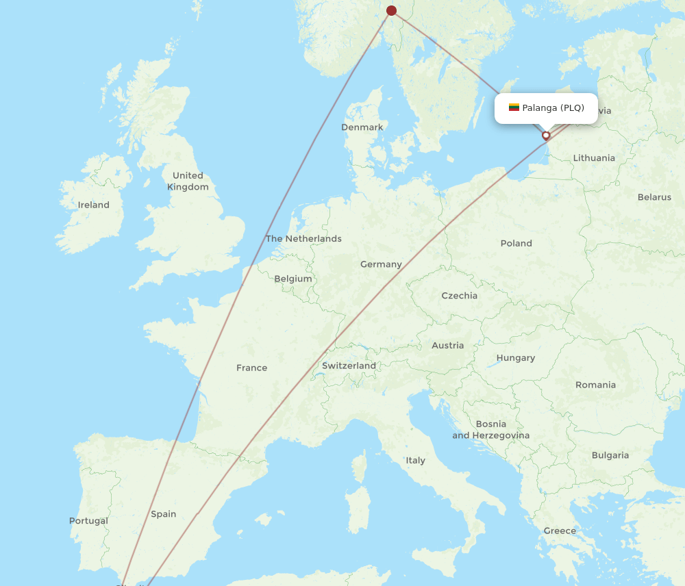 PLQ to RAK flights and routes map