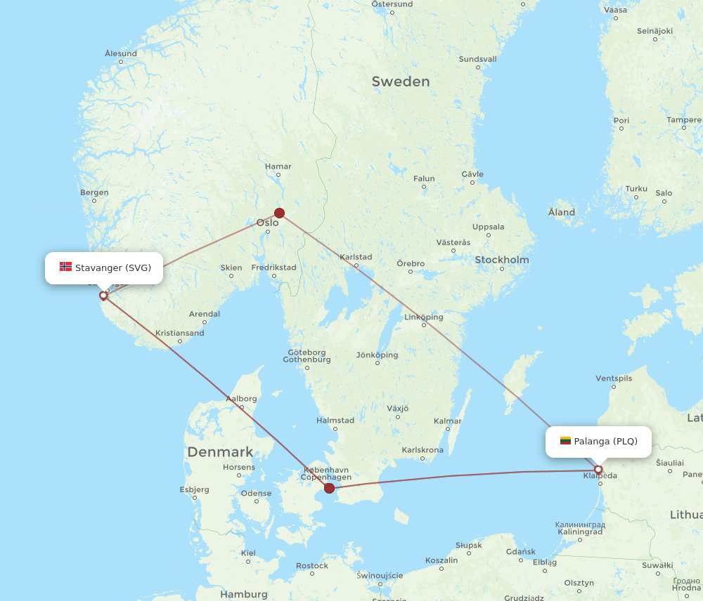 PLQ-SVG flight routes