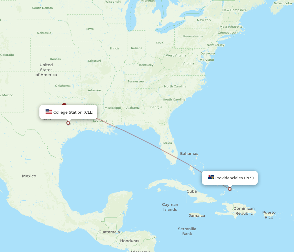PLS-CLL flight routes