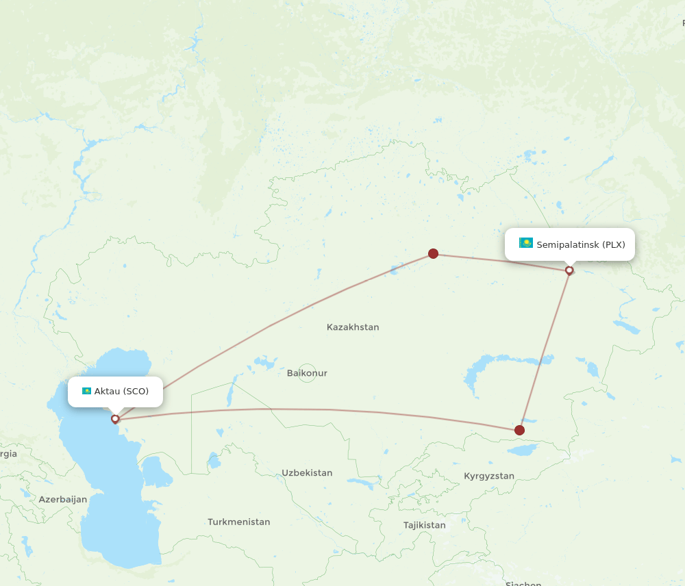 PLX-SCO flight routes