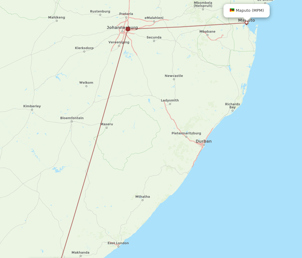 PLZ-MPM flight routes