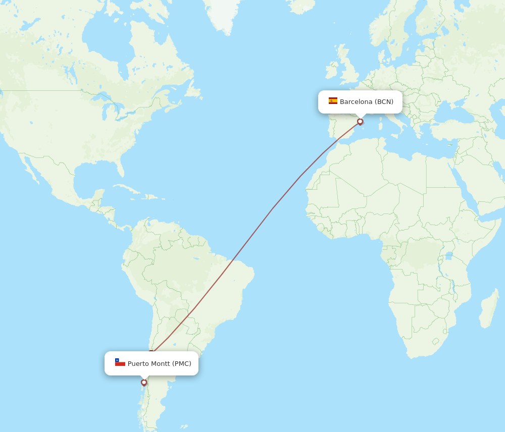 PMC to BCN flights and routes map