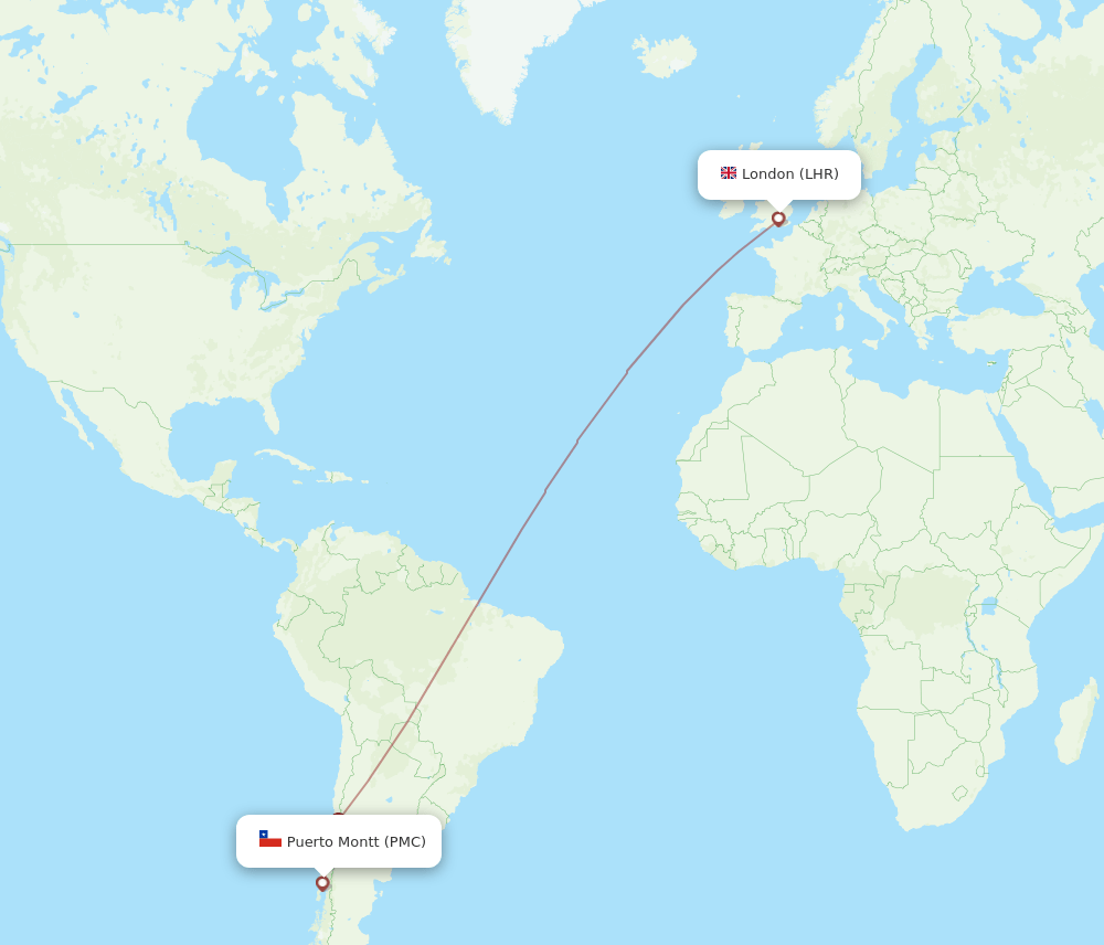 PMC-LHR flight routes