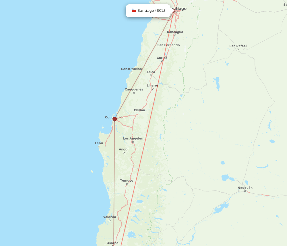 PMC-SCL flight routes