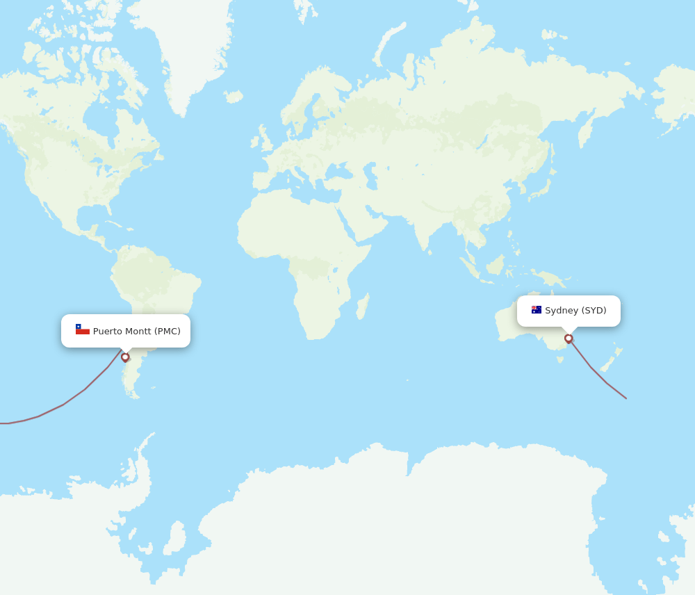 PMC-SYD flight routes