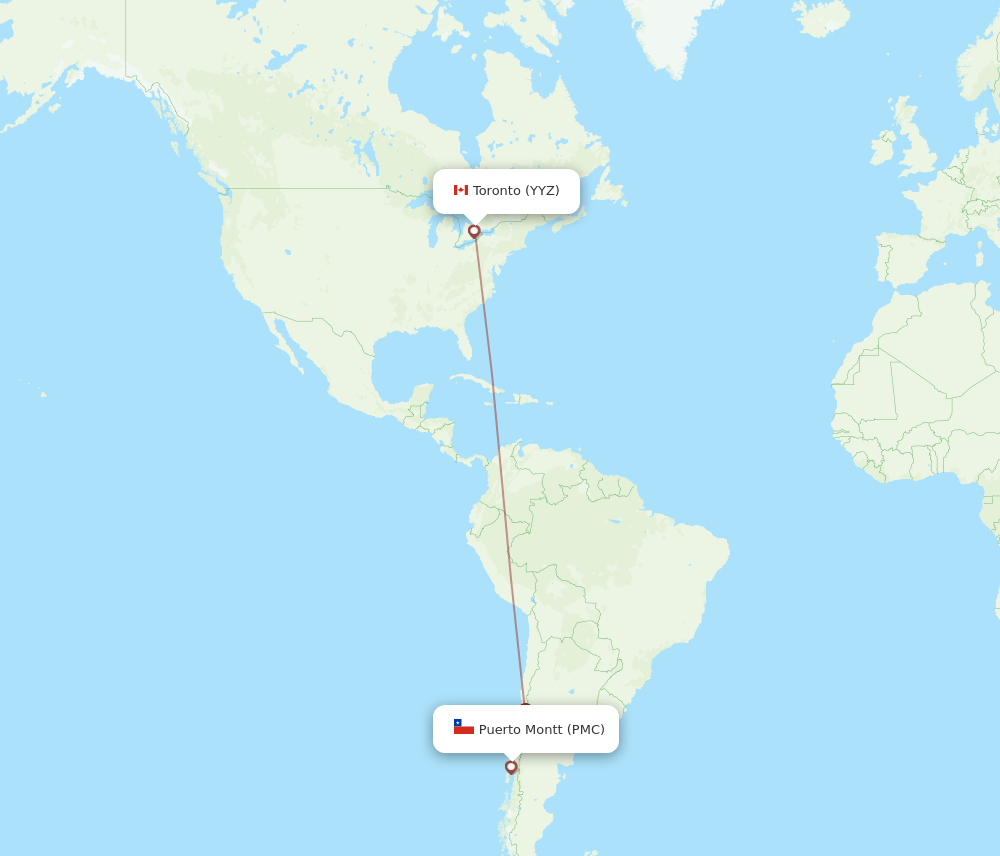 PMC-YYZ flight routes