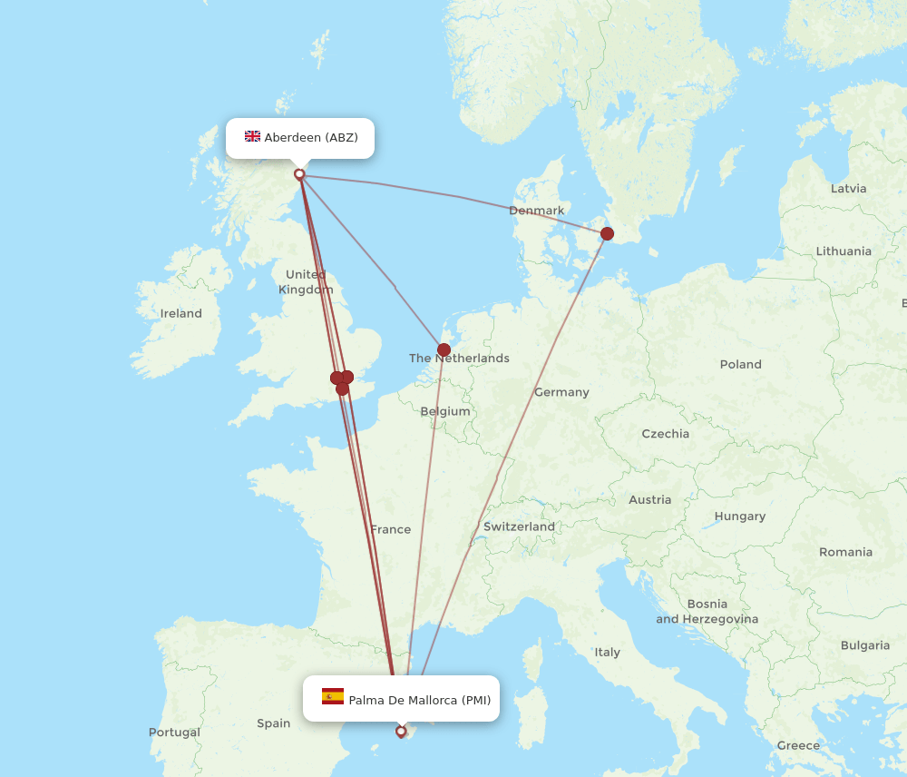 PMI-ABZ flight routes