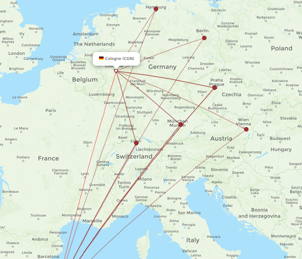 PMI - CGN route map