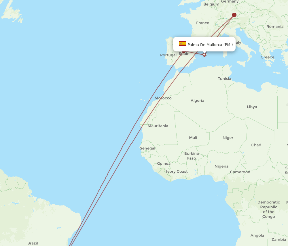 PMI-GIG flight routes