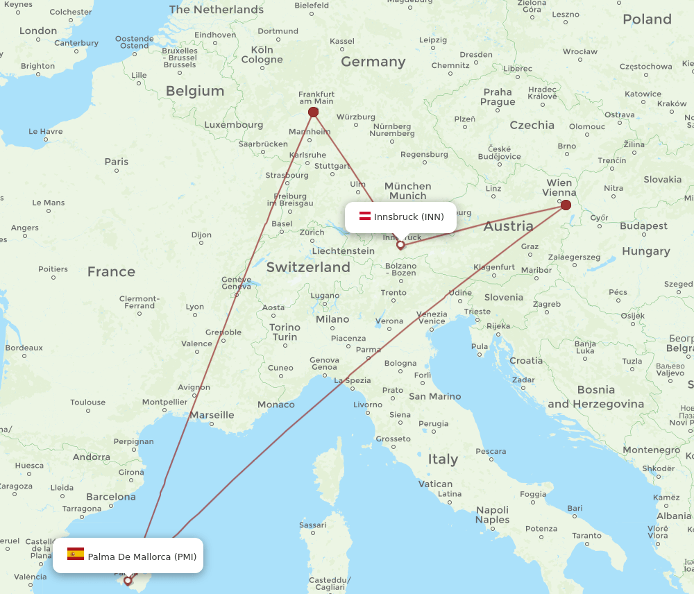 PMI-INN flight routes