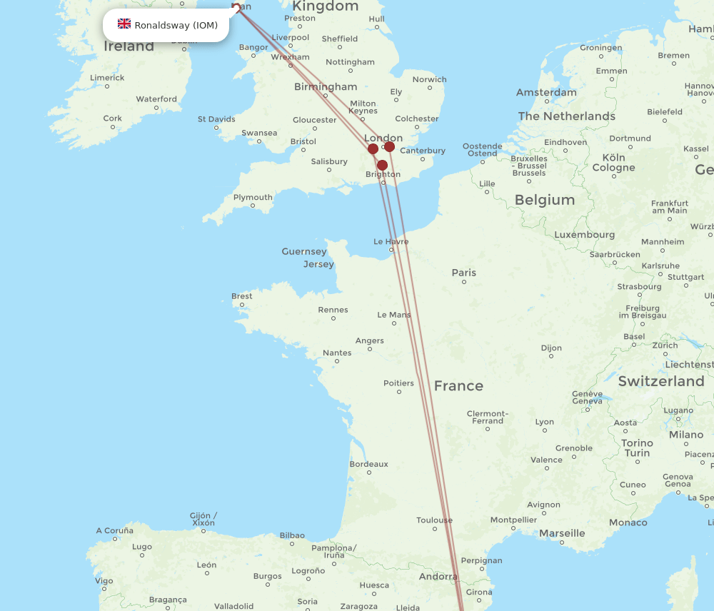 PMI to IOM flights and routes map