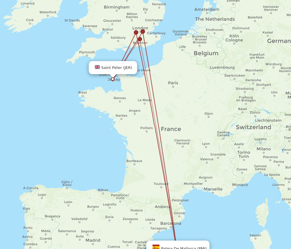 PMI-JER flight routes