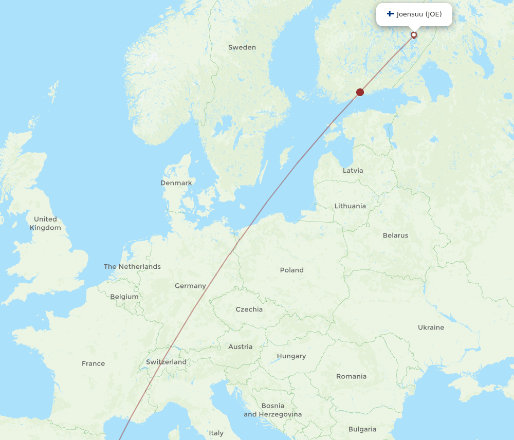 PMI-JOE flight routes