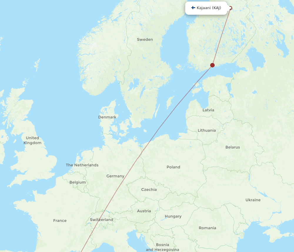 PMI-KAJ flight routes