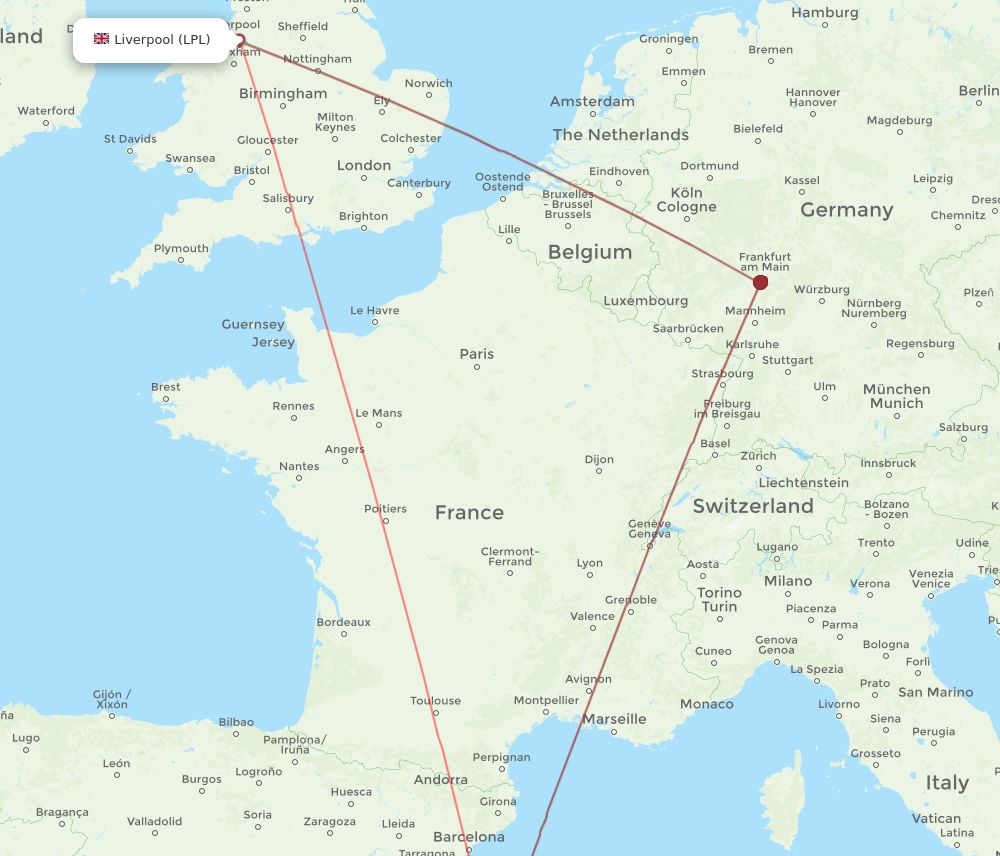 PMI to LPL flights and routes map