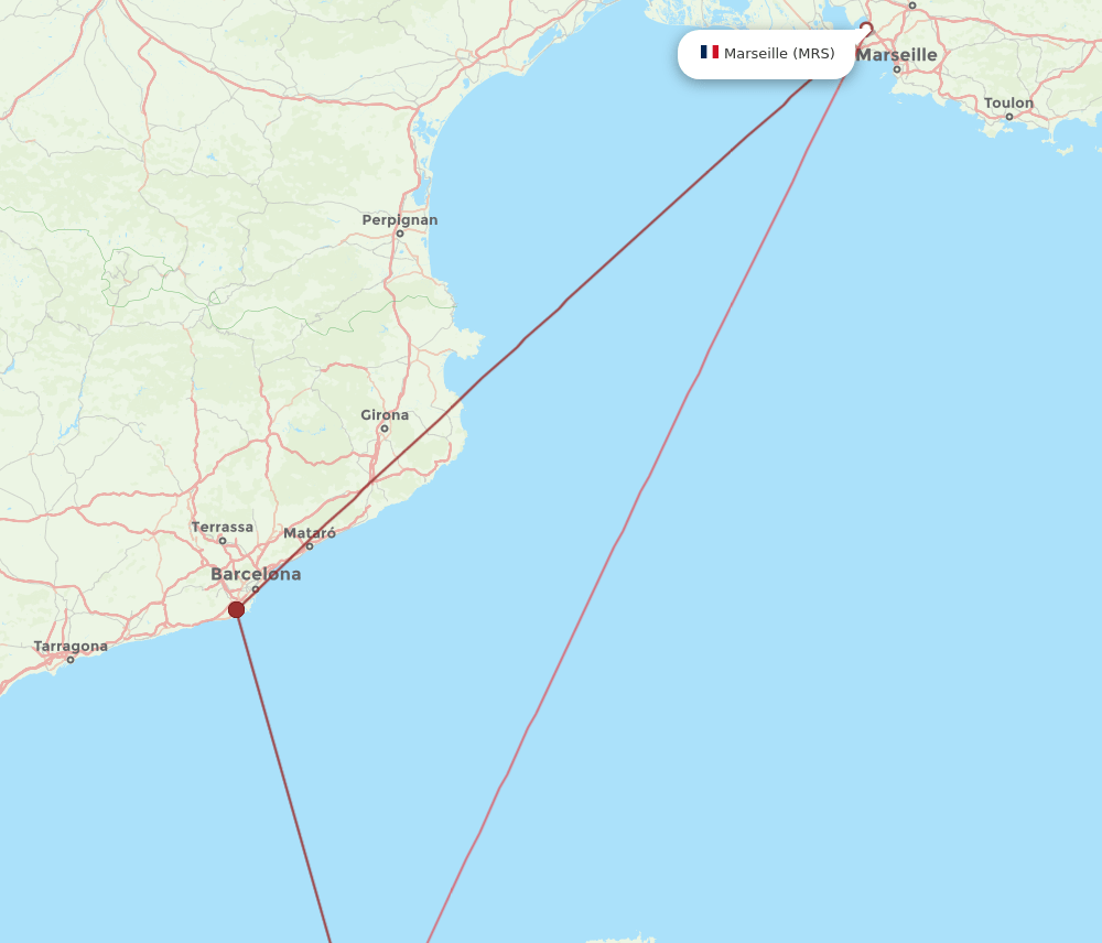 PMI to MRS flights and routes map